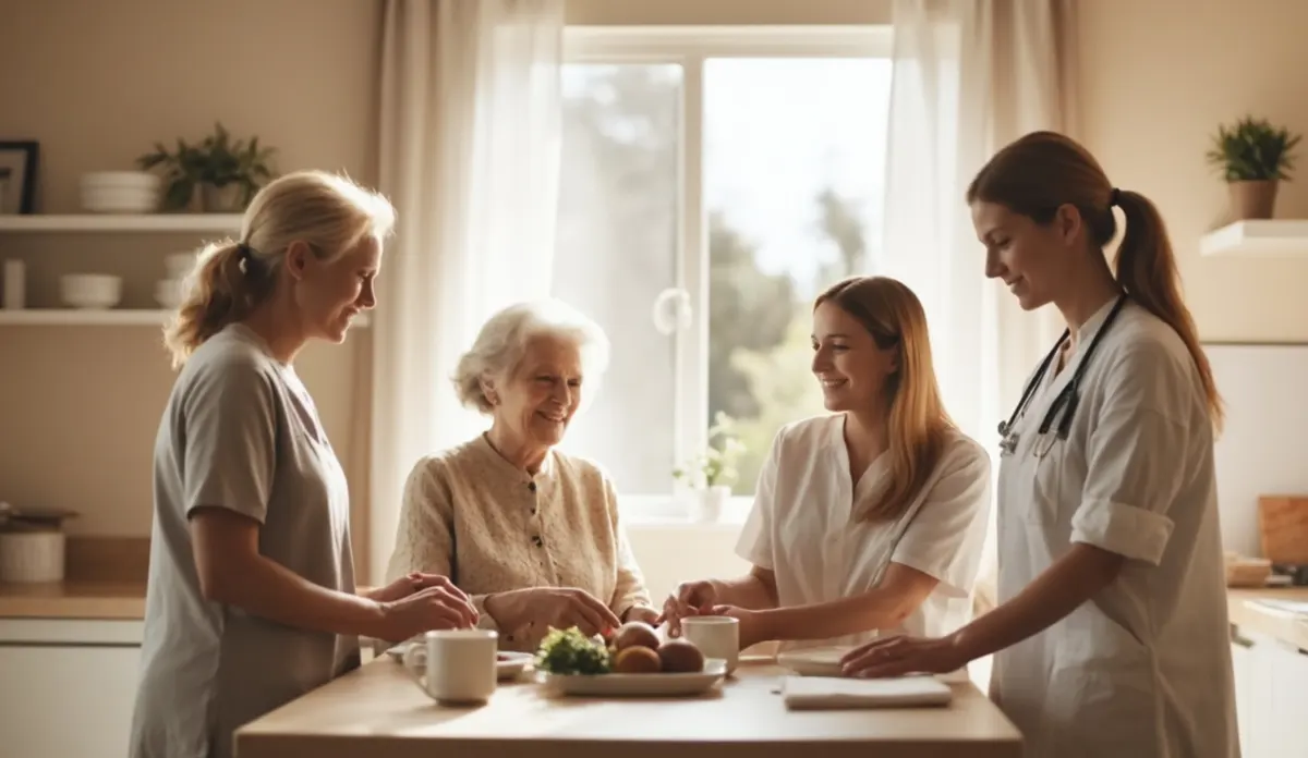 Hospice care team providing nursing, aide, and counseling support at home