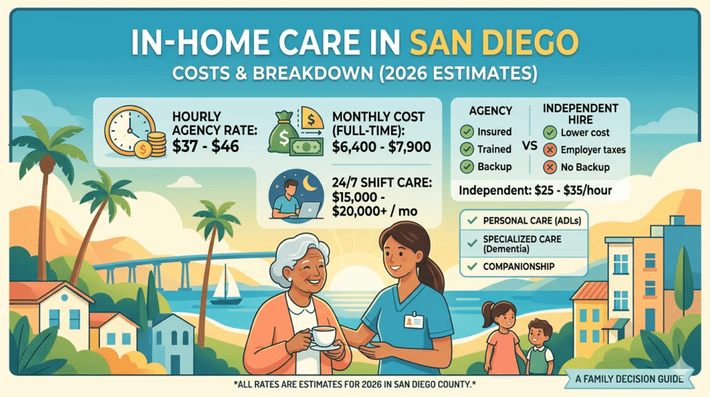 How Much Is In-Home Care in San Diego? Costs and Breakdown (2026)